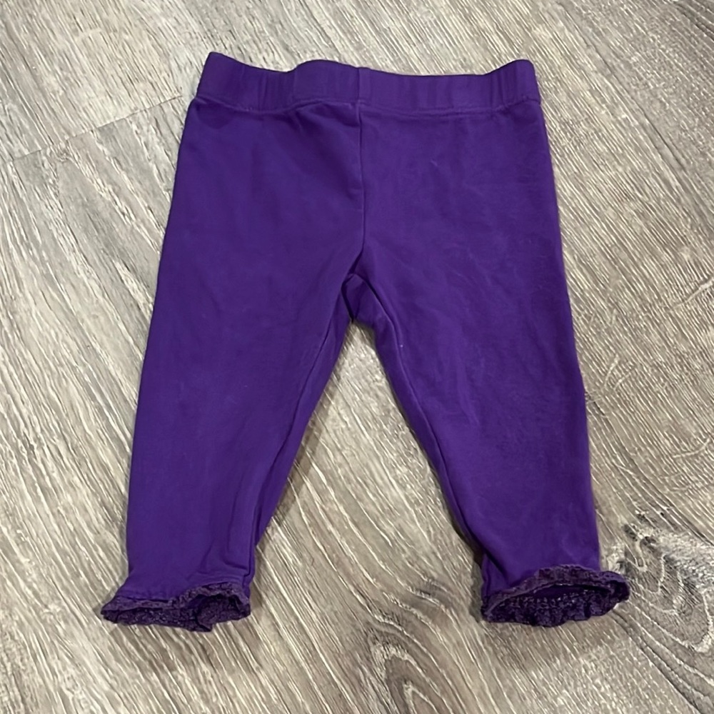 Nicole Miller Crochet Lace Hem Leggings 12 Months Baby